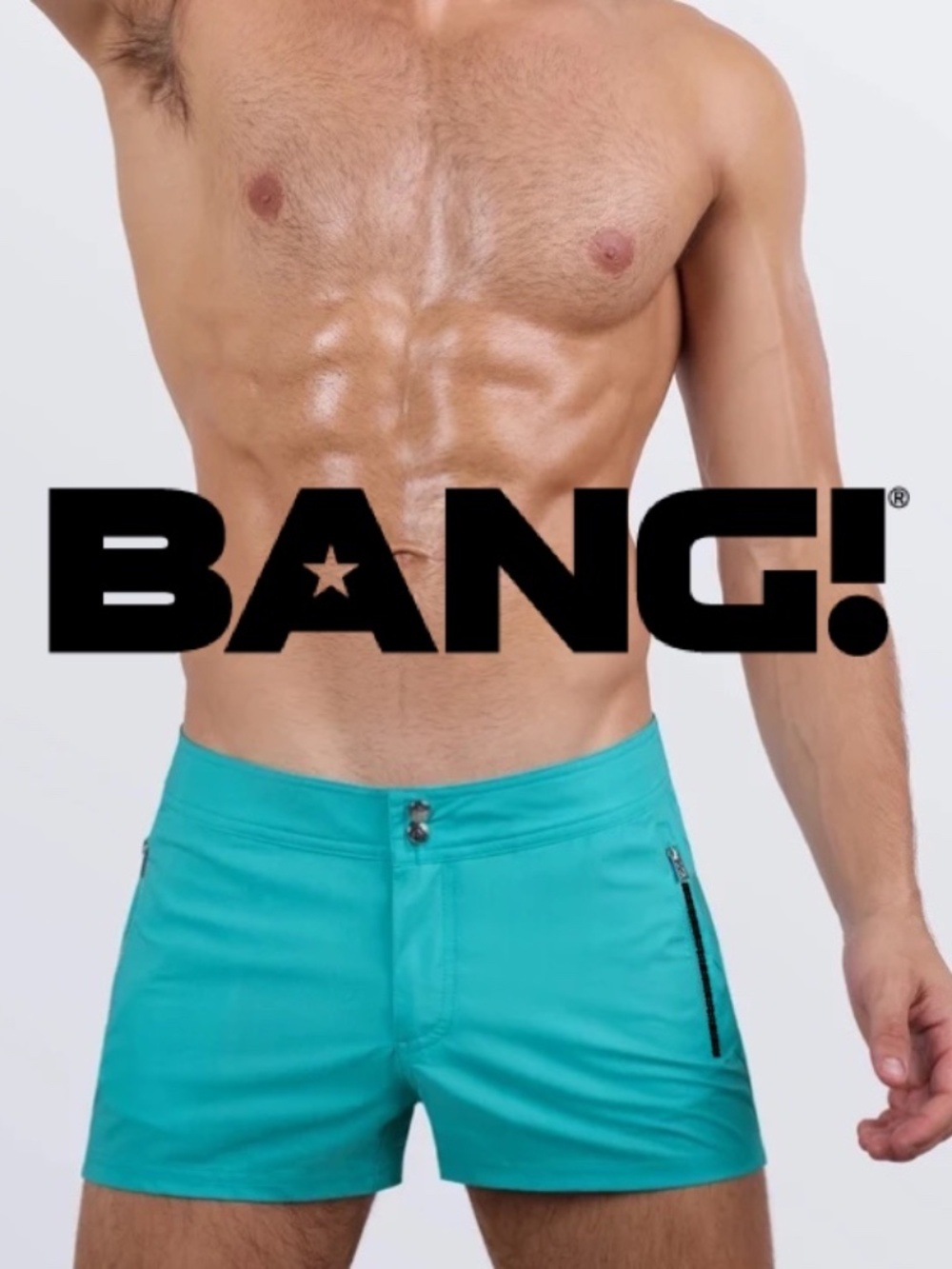 Bang Swim Trunks Medium 3" inseam Gently worn 90% polyester/10% elastane Snap